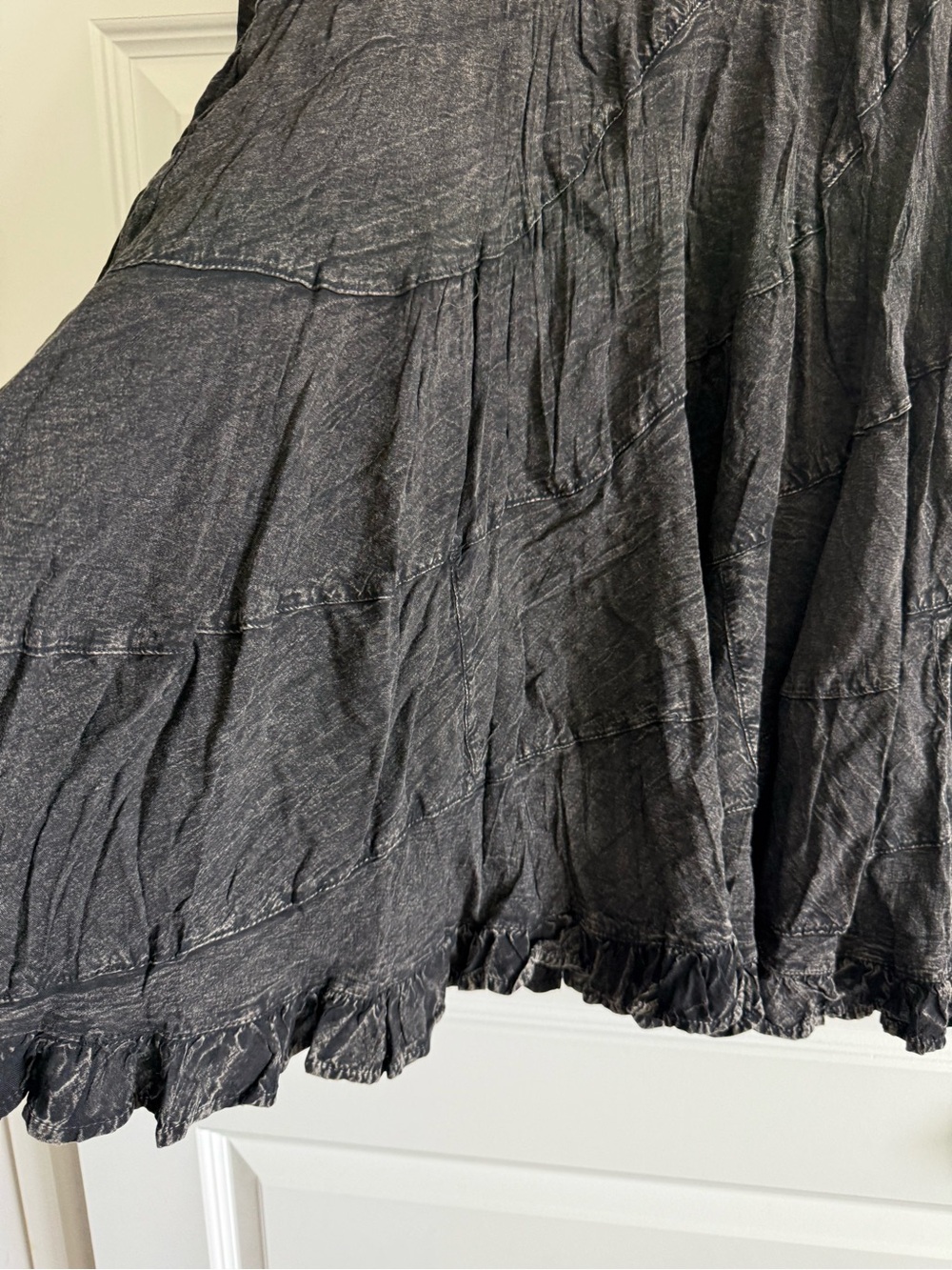 Young Threads NWT Charcoal Boho Maxi Skirt Size Medium Flowy Cottagecore - Picture 9 of 11